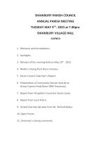 SHAWBURY PARISH COUNCIL APM Agenda (2023)